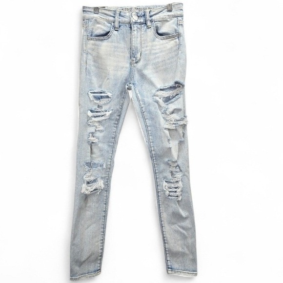 American Eagle Outfitters Denim - American Eagle Outfitters High Rise Distressed Skinny Jegging Super Stretch SZ 2
